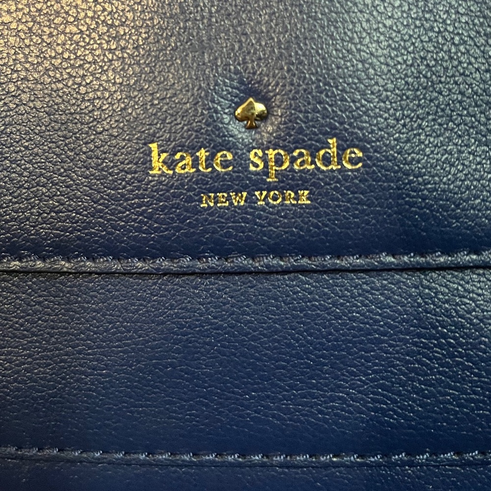 Kate Spade Bright Navy Blue Leather Magnetic Buckle Flap Crossbody Bag  NWOT - Picture 9 of 11